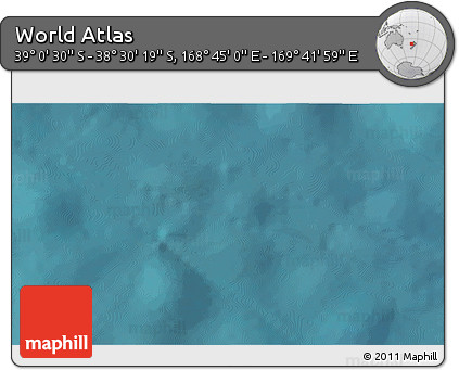 Satellite 3D Map of the Area around 38° 45' 25" S, 169° 13' 29" E