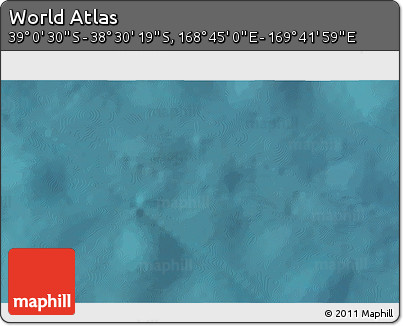 Satellite 3D Map of the Area around 38° 45' 25" S, 169° 13' 29" E