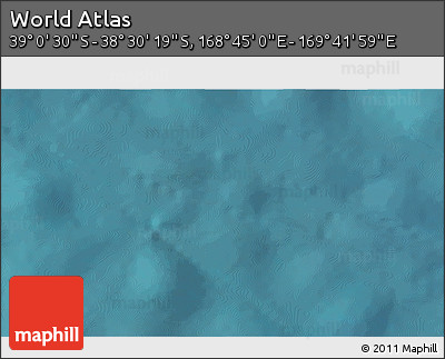 Satellite 3D Map of the Area around 38° 45' 25" S, 169° 13' 29" E