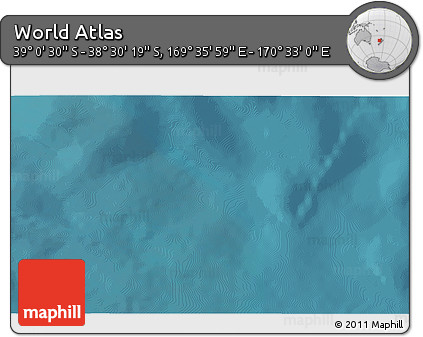 Satellite 3D Map of the Area around 38° 45' 25" S, 170° 4' 29" E