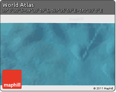 Satellite 3D Map of the Area around 38° 45' 25" S, 170° 4' 29" E