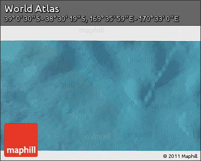 Satellite 3D Map of the Area around 38° 45' 25" S, 170° 4' 29" E