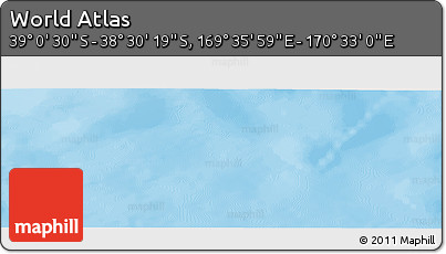 Physical Panoramic Map of the Area around 38° 45' 25" S, 170° 4' 29" E