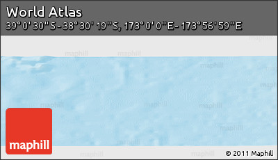 Physical Panoramic Map of the Area around 38° 45' 25" S, 173° 28' 29" E