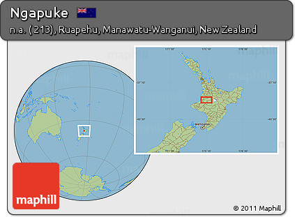 Savanna Style Location Map of Ngapuke