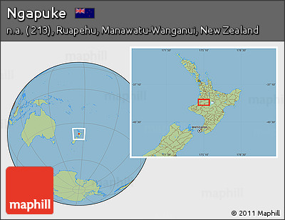 Savanna Style Location Map of Ngapuke