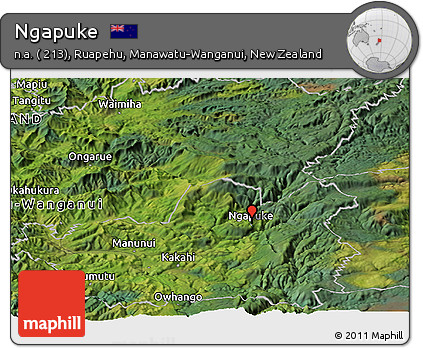 Satellite Panoramic Map of Ngapuke
