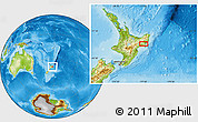 Physical Location Map of Gisborne