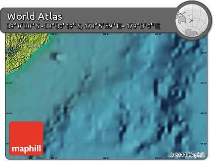 Satellite Map of the Area around 38° 45' 25" S, 178° 34' 29" E