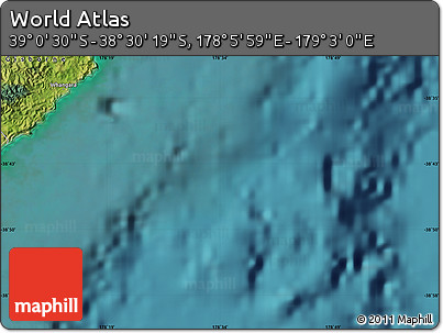 Satellite Map of the Area around 38° 45' 25" S, 178° 34' 29" E