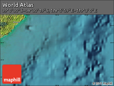Satellite Map of the Area around 38° 45' 25" S, 178° 34' 29" E