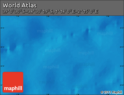 Physical Map of the Area around 38° 45' 25" S, 1° 46' 29" E