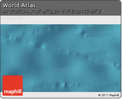 Satellite 3D Map of the Area around 38° 45' 25" S, 20° 28' 30" E