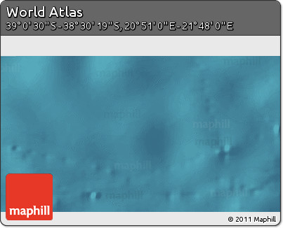 Satellite 3D Map of the Area around 38° 45' 25" S, 21° 19' 30" E