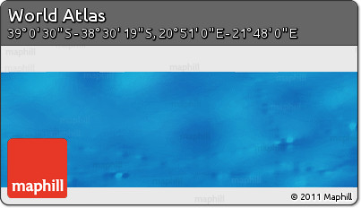 Physical Panoramic Map of the Area around 38° 45' 25" S, 21° 19' 30" E
