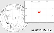 Blank Location Map of the area around 38° 45' 25" S, 21° 10' 29" W