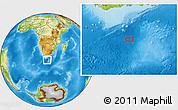 Physical Location Map of the area around 38° 45' 25" S, 23° 1' 29" E