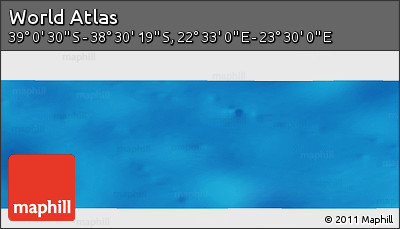Shaded Relief Panoramic Map of the Area around 38° 45' 25" S, 23° 1' 29" E