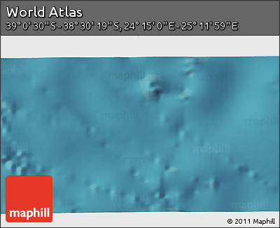 Satellite 3D Map of the Area around 38° 45' 25" S, 24° 43' 30" E