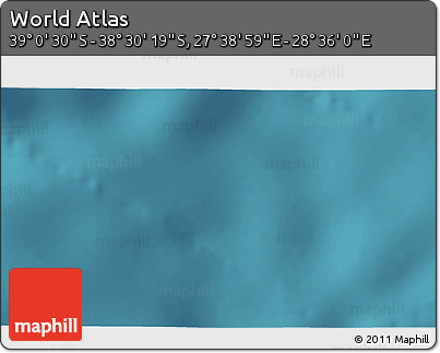 Satellite 3D Map of the Area around 38° 45' 25" S, 28° 7' 30" E
