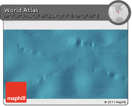 Satellite 3D Map of the Area around 38° 45' 25" S, 28° 58' 30" E