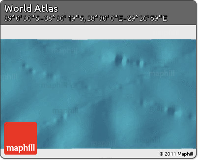 Satellite 3D Map of the Area around 38° 45' 25" S, 28° 58' 30" E