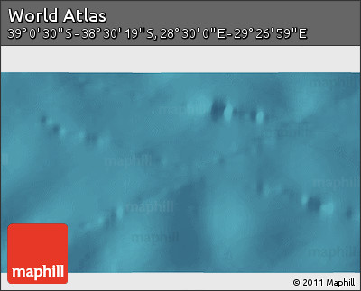 Satellite 3D Map of the Area around 38° 45' 25" S, 28° 58' 30" E
