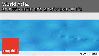 Physical Panoramic Map of the Area around 38° 45' 25" S, 29° 49' 30" E