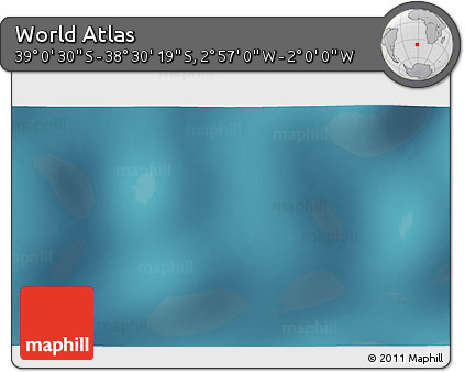 Satellite 3D Map of the Area around 38° 45' 25" S, 2° 28' 30" W