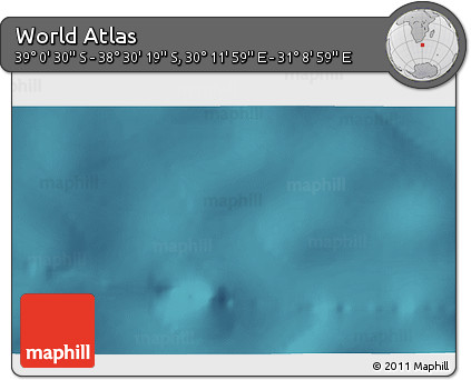 Satellite 3D Map of the Area around 38° 45' 25" S, 30° 40' 29" E