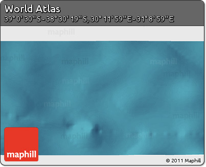 Satellite 3D Map of the Area around 38° 45' 25" S, 30° 40' 29" E