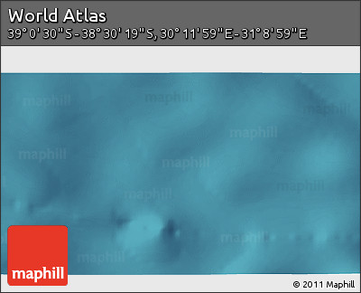 Satellite 3D Map of the Area around 38° 45' 25" S, 30° 40' 29" E