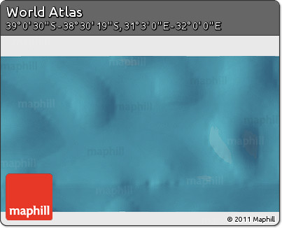 Satellite 3D Map of the Area around 38° 45' 25" S, 31° 31' 29" E