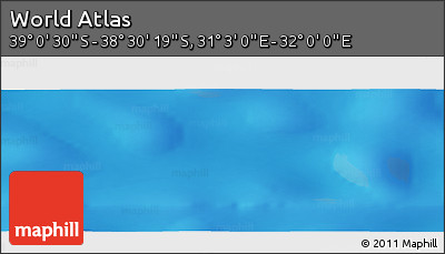 Physical Panoramic Map of the Area around 38° 45' 25" S, 31° 31' 29" E