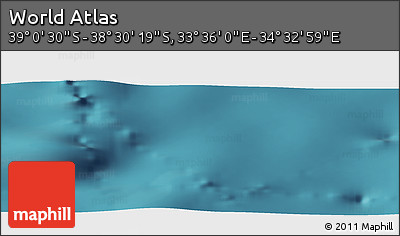 Satellite Panoramic Map of the Area around 38° 45' 25" S, 34° 4' 30" E