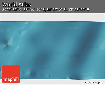 Satellite 3D Map of the Area around 38° 45' 25" S, 34° 55' 29" E