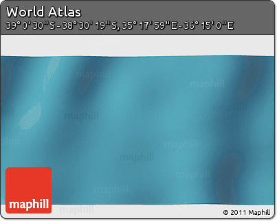 Satellite 3D Map of the Area around 38° 45' 25" S, 35° 46' 29" E