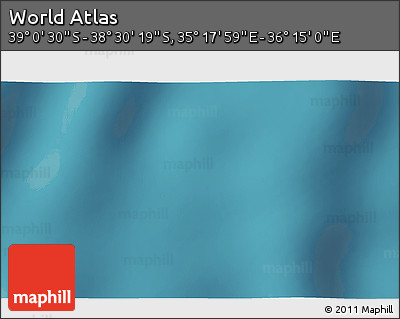 Satellite 3D Map of the Area around 38° 45' 25" S, 35° 46' 29" E