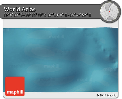 Satellite 3D Map of the Area around 38° 45' 25" S, 38° 19' 30" E