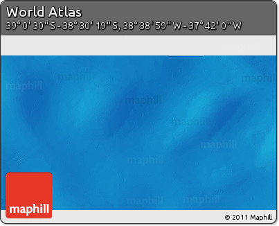 Physical 3D Map of the Area around 38° 45' 25" S, 38° 10' 29" W