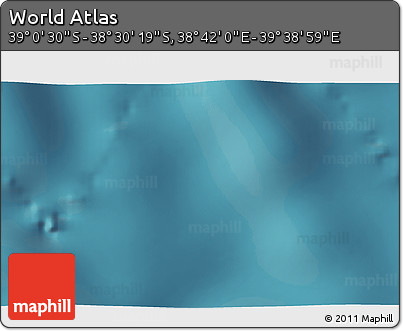 Satellite 3D Map of the Area around 38° 45' 25" S, 39° 10' 29" E