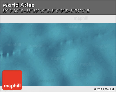Satellite 3D Map of the Area around 38° 45' 25" S, 3° 28' 30" E