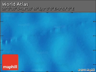 Physical Map of the Area around 38° 45' 25" S, 3° 28' 30" E