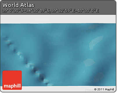 Satellite 3D Map of the Area around 38° 45' 25" S, 40° 1' 29" E