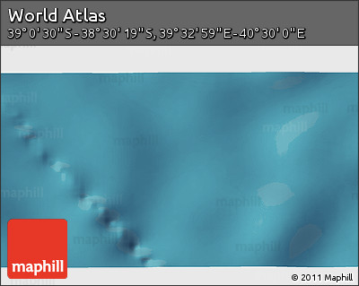 Satellite 3D Map of the Area around 38° 45' 25" S, 40° 1' 29" E