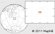 Blank Location Map of the area around 38° 45' 25" S, 41° 43' 30" E