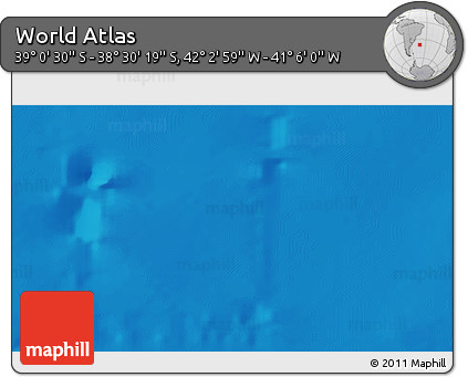 Physical 3D Map of the Area around 38° 45' 25" S, 41° 34' 30" W