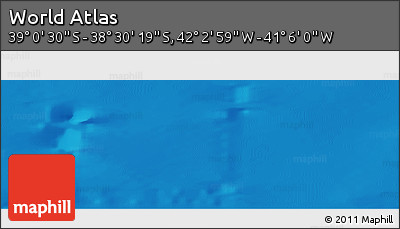 Physical Panoramic Map of the Area around 38° 45' 25" S, 41° 34' 30" W