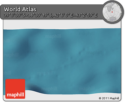 Satellite 3D Map of the Area around 38° 45' 25" S, 42° 34' 30" E