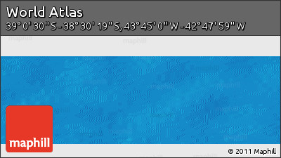 Physical Panoramic Map of the Area around 38° 45' 25" S, 43° 16' 29" W